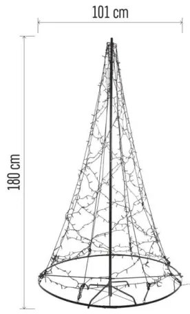 LED karácsonyi dekoráció 480xLED/230V IP44 180 cm