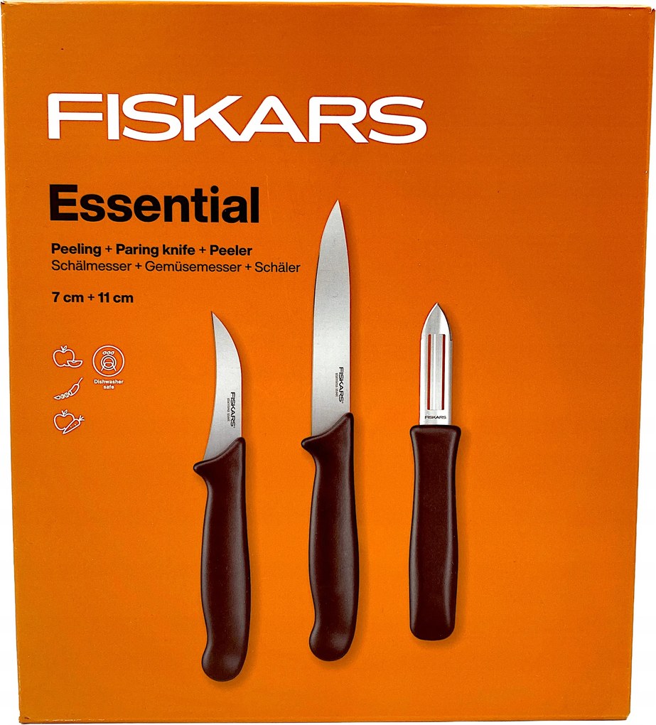 Fiskars Essential hámozó kés 11cm kaparó kés 7cm hámozó