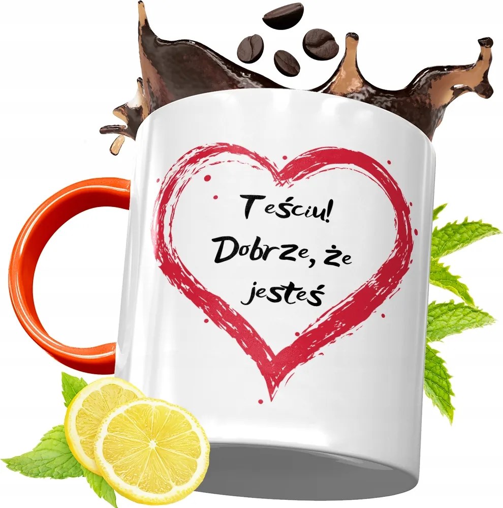 Narancssárga Bögre Az Apósnak Tökéletes Ajándék fényképes nyomtatással