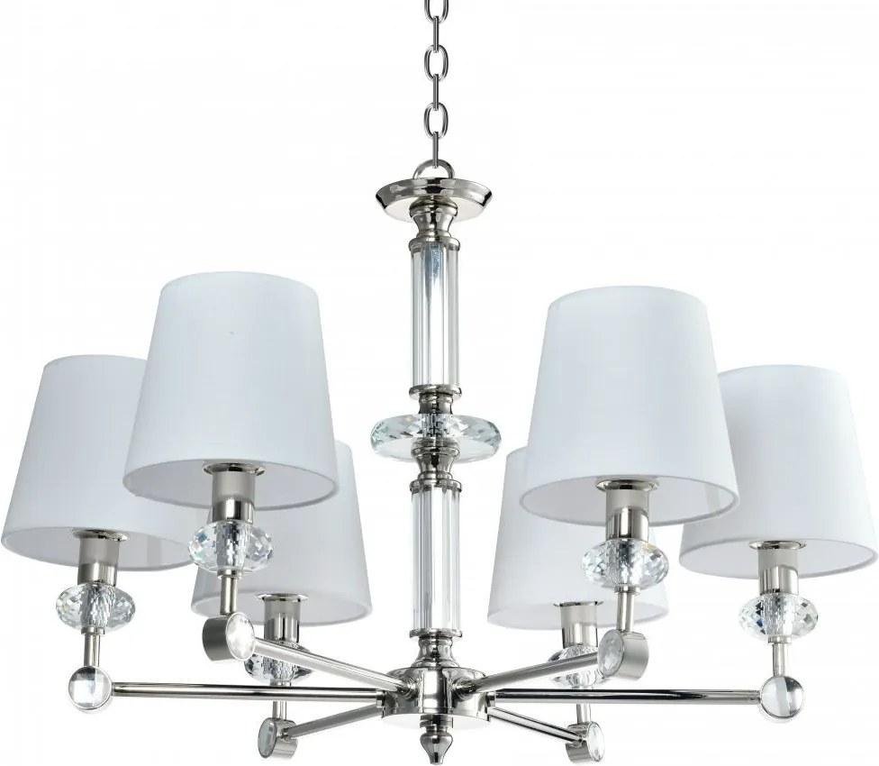 COSMOLIGHT P06285NI-WH DOHA Modern Csillár Fehér, Nikkel E14 IP20