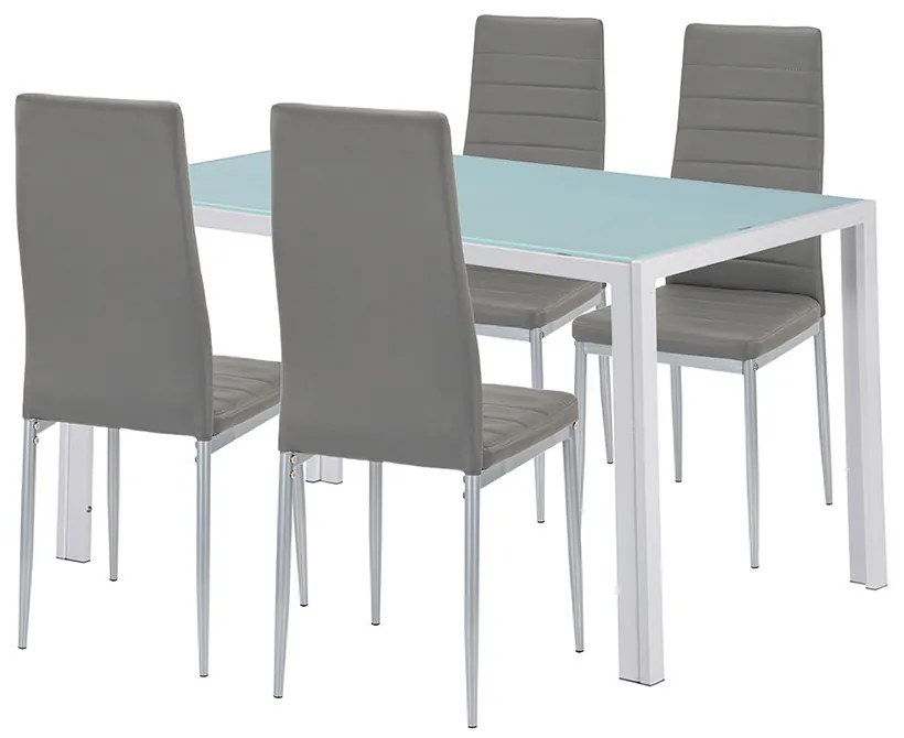 Mabel 4+1 étkező garnitúra szürke-szürke