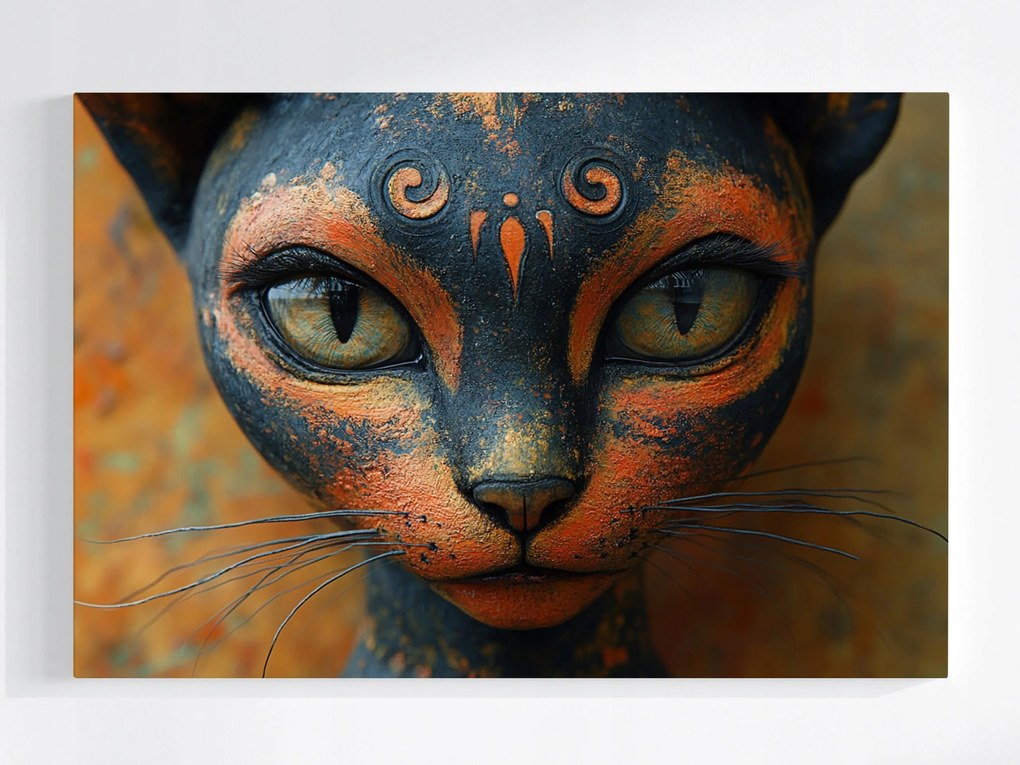 Poszter Macska Figura Művészet Egyiptom Rejtély Dísz 60x40
