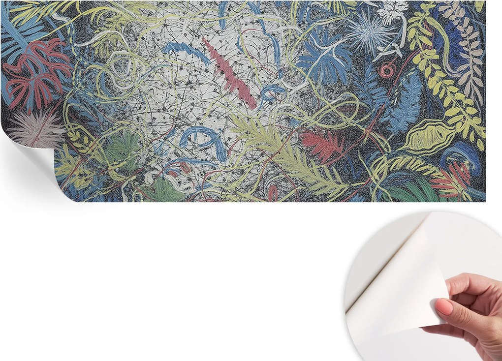 Öntapadós fotótapéta Nappaliba és Hálószobába Növényi örvények 250x104