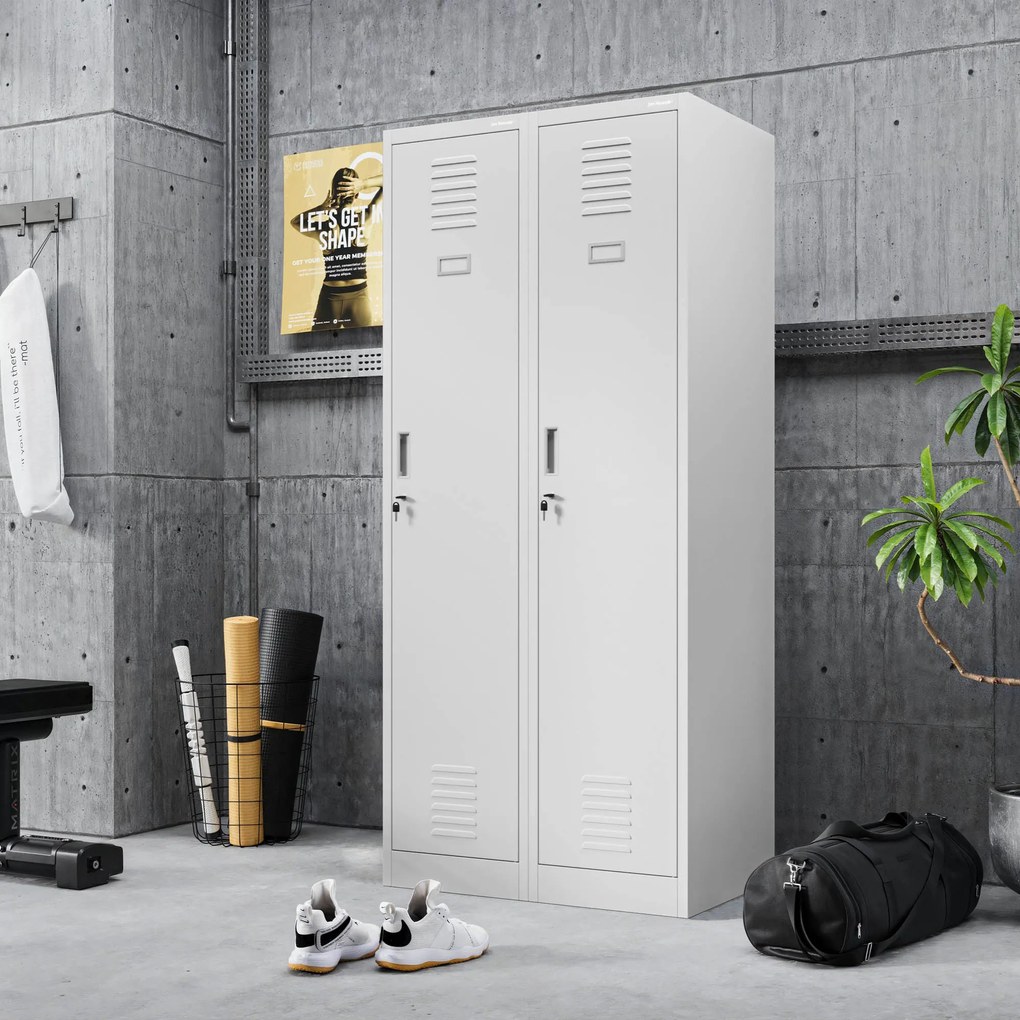 Fém BHP munkaszekrény szürke: KACPER 1 Plus