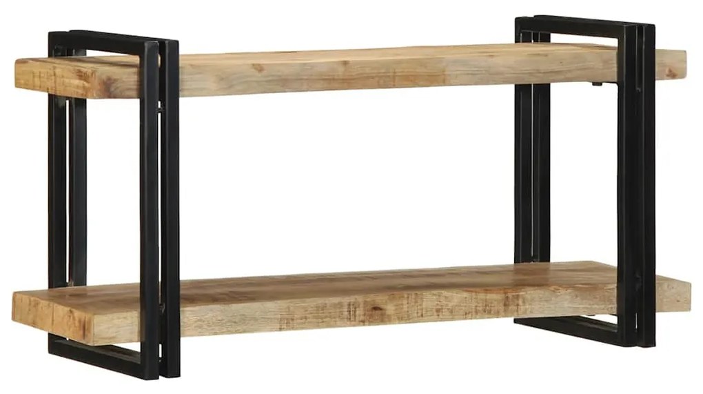 fali polc 90x33x45 cm tömör nyersfa Mango