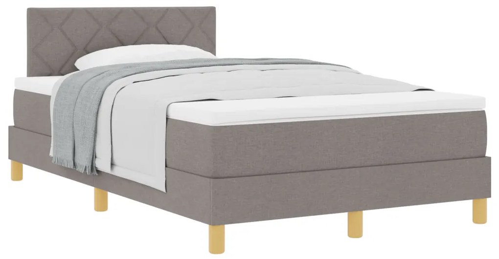 Boxspring ágy matraccal Topszínű 120x200 cm Szövet