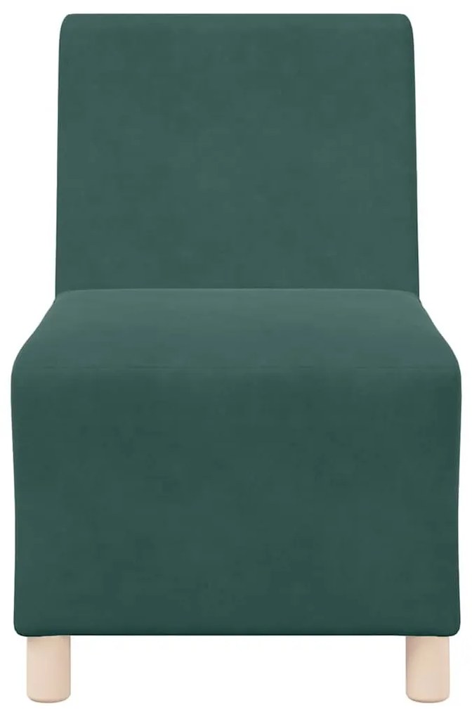 sötétzöld bársony kanapéfotel 55 cm