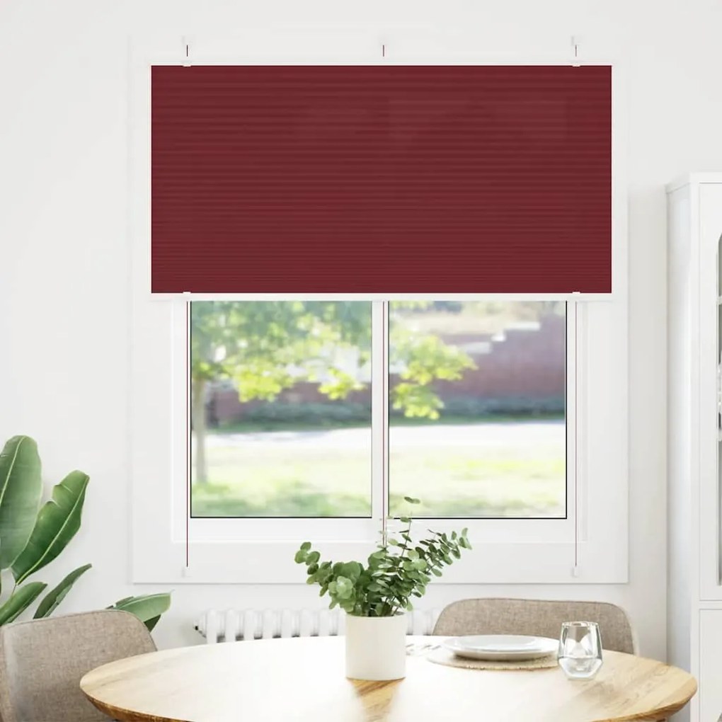 pliszírozott redőny Bordeaux piros 115x100 cm szövetszélesség
