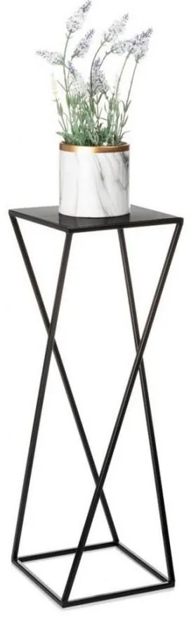 Virágállvány 70x24 cm fekete színben