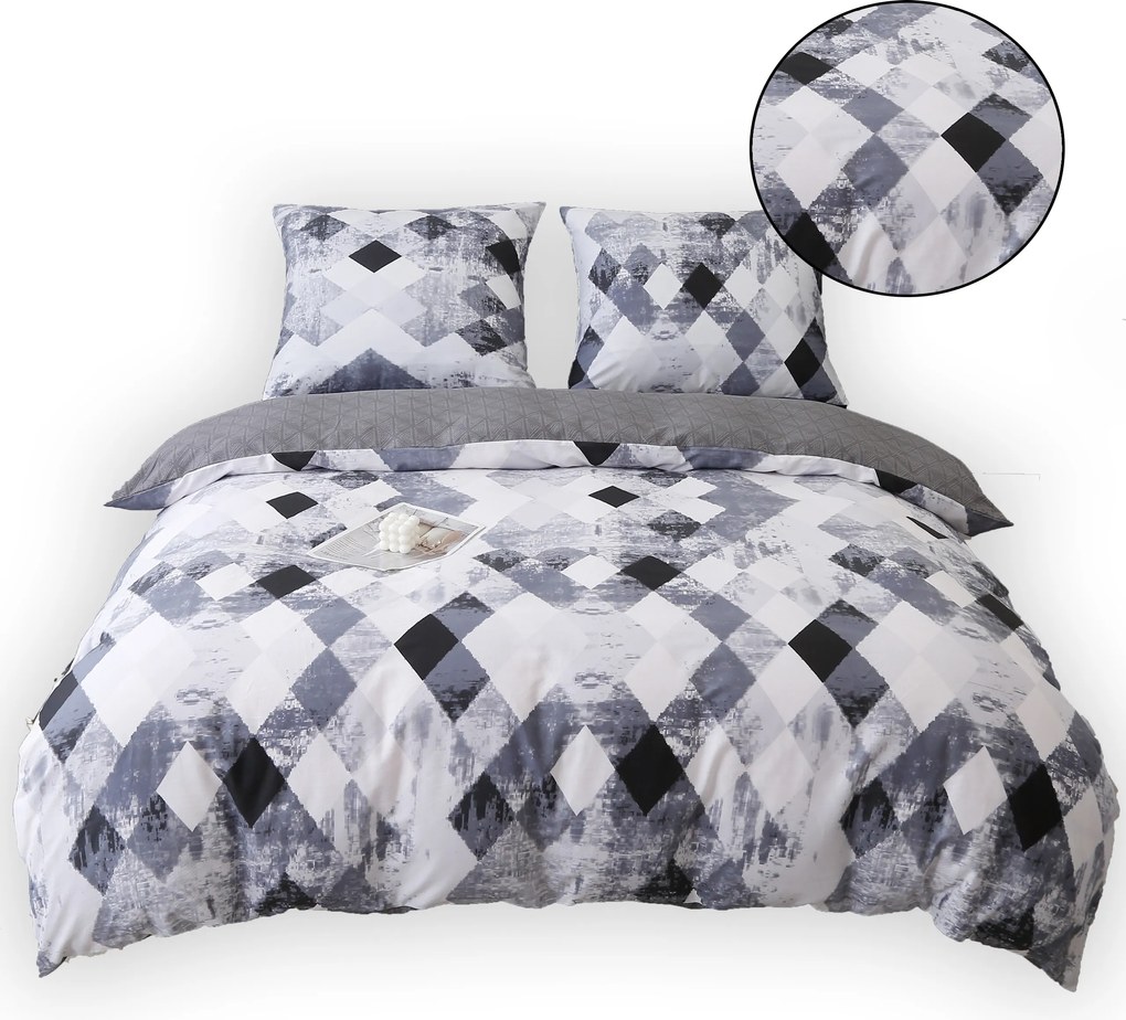 Szatén pamut ágyneműhuzat 220x200 cipzárral Elegancia és kényelem Xw- 3031