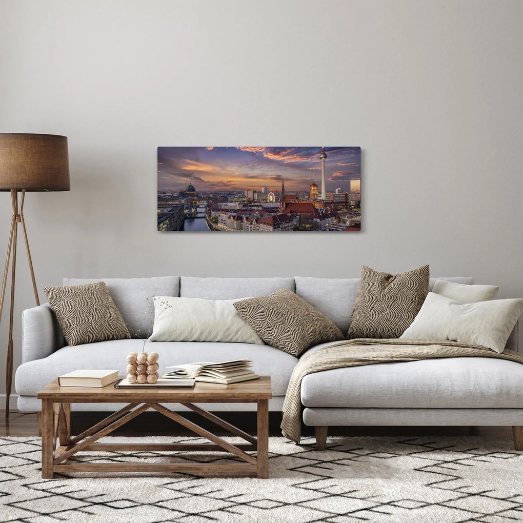 Kép - Naplemente Berlin felett (120x50 cm)