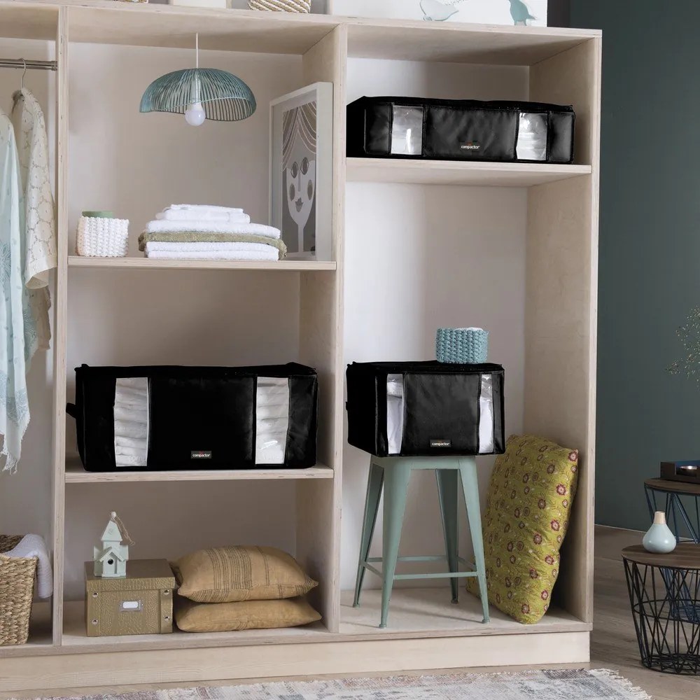 Black Edition fekete tároló vákuumos zsákkal, térfogat 210 l - Compactor