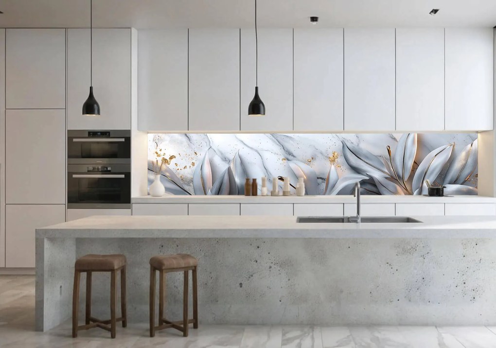 Wallplex konyhahátfal Aranyló Liliom (Méret: 60x300)