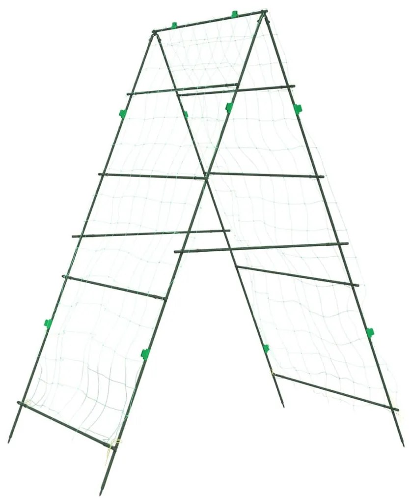 2 db A-alakú acél kerti rács kúszónövényekhez