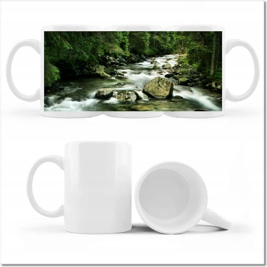 Folyó a Tátrában mintás bögre