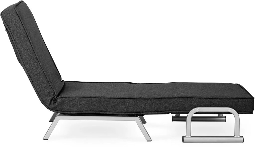 Ágyazható Fotel BART Fekete Szövet Kárpittal.