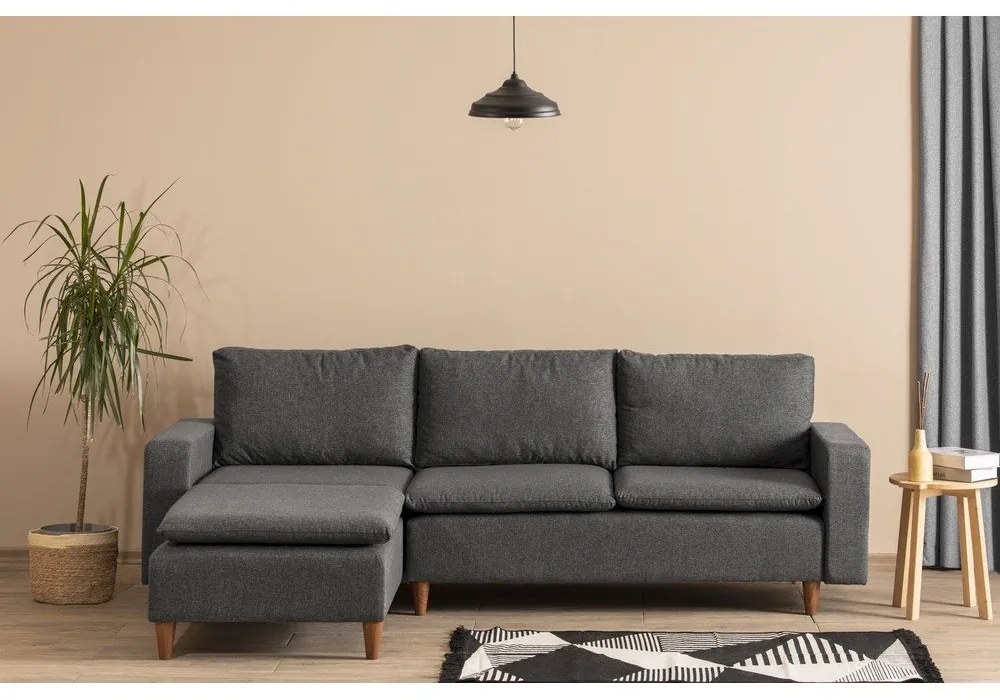 Szürke sarokkanapé (bal oldali) Lungo – Balcab Home