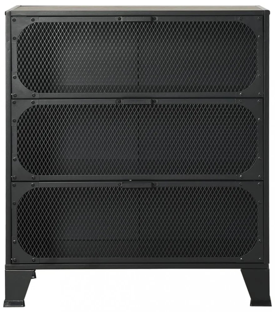 vidaXL szürke fém és MDF tárolószekrény 72 x 36 x 82 cm