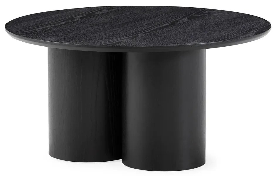 Fekete kerek dohányzóasztal ø 80 cm Lua – MOME