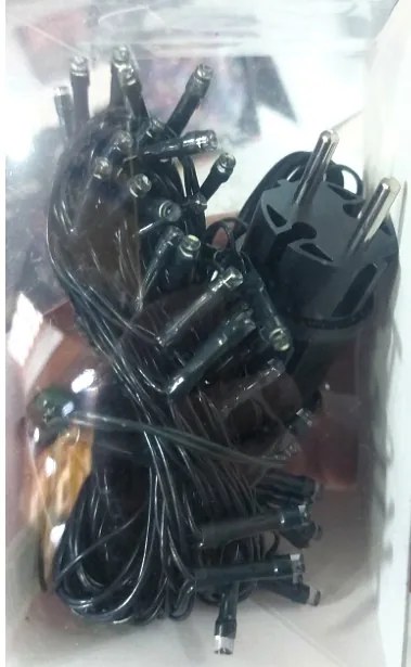 8 méter LED Karácsonyi Füzér Biztonságos Kültéri 220V Adapterrel Időzítő 8 Villogási Mód Fényfüzér Hideg fehér