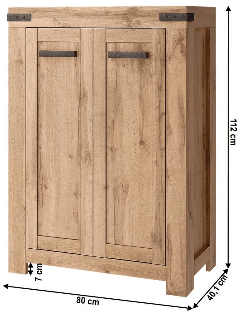 MORATIZ 2D/80 szekrény, wotan tölgy