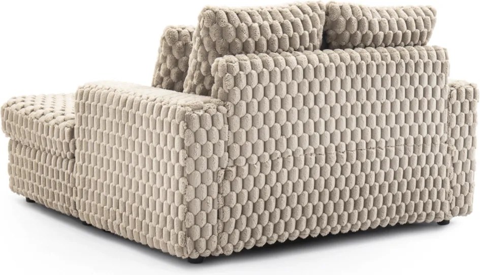 Fotel Wypoczynkowy KOBEL Beżowy Pluszowy