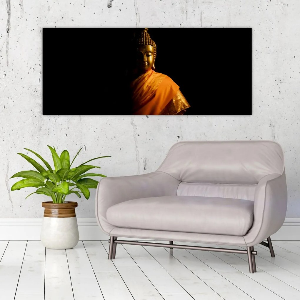 Kép - Arany Buddha szobor (120x50 cm)