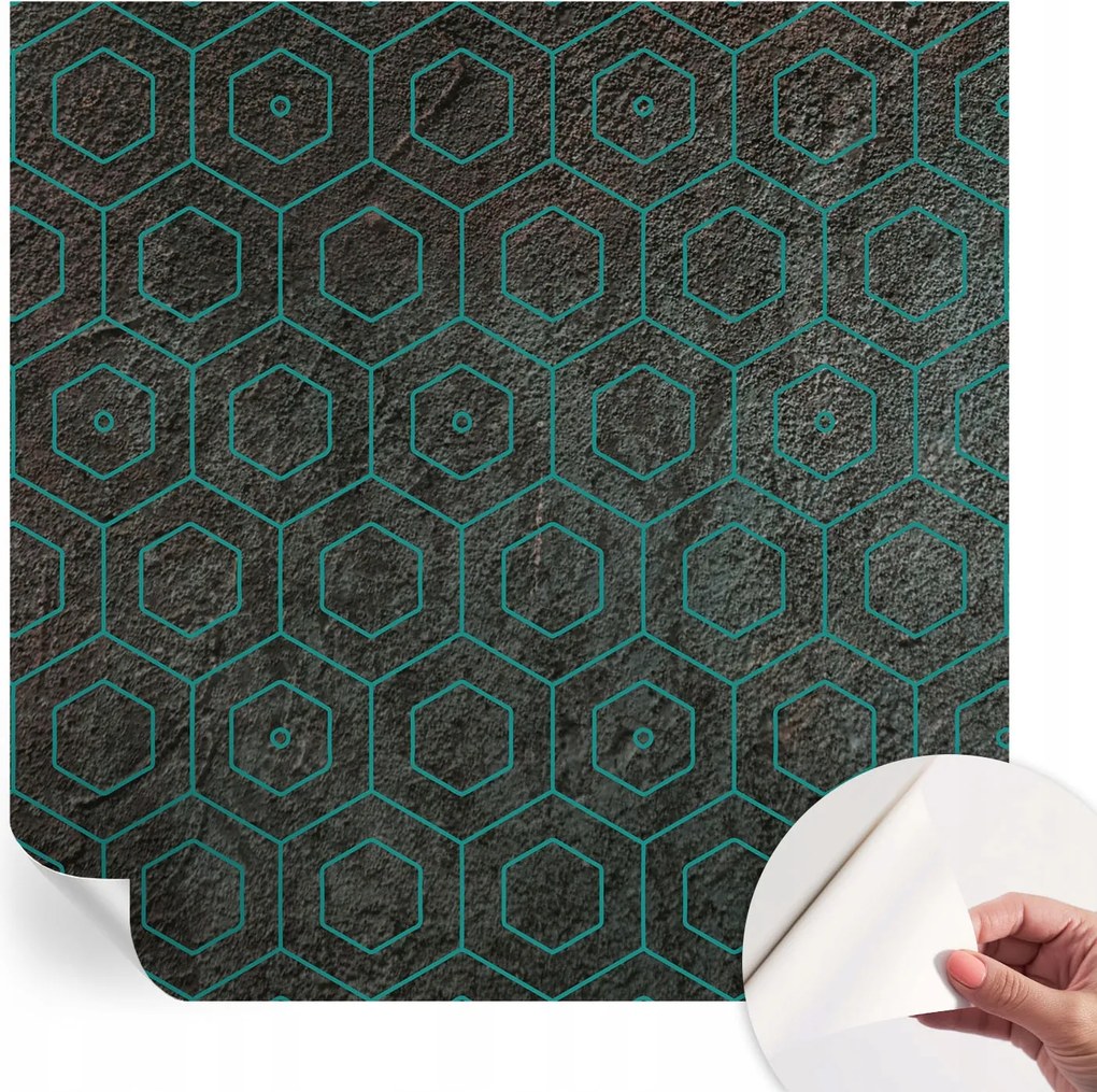 Mosható öntapadós fotótapéta étkezőbe Geometrikus minta 250x250 cm