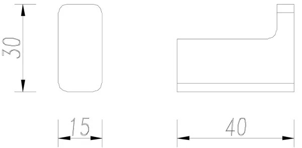 OMNIRES NL80110BL - Fali kampó NELSON matt fekete