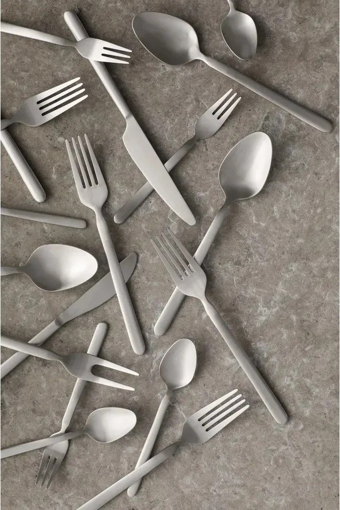 Matt ezüstszínű rozsdamentes acél négyszemélyes desszertes villa szett 4 db-os Stella – Blomus