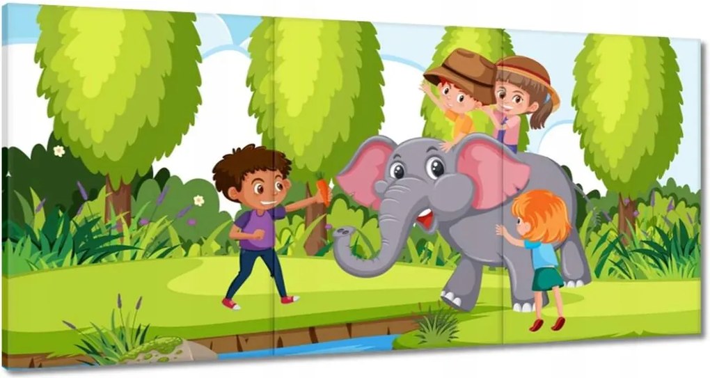 Vászonkép 120x60 Állatkert Állatok Szafari Elefánt