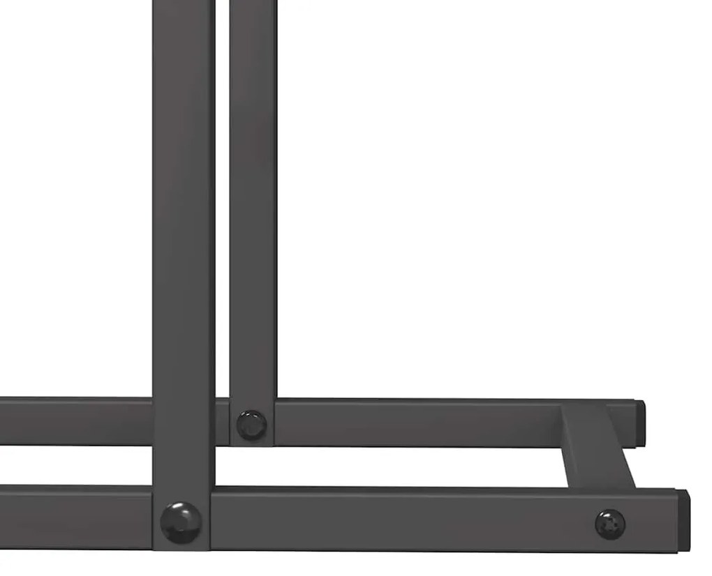 fekete hidegen hengerelt acél tűzifatároló 80x25x90 cm