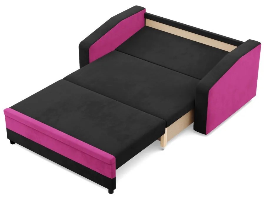 Hewlet kanapé, szövet anyag, fekete - rózsaszín