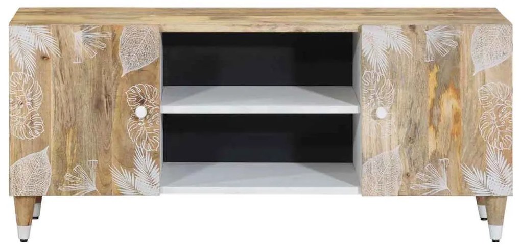 tömör mangófa TV-szekrény 105x33,5x46 cm