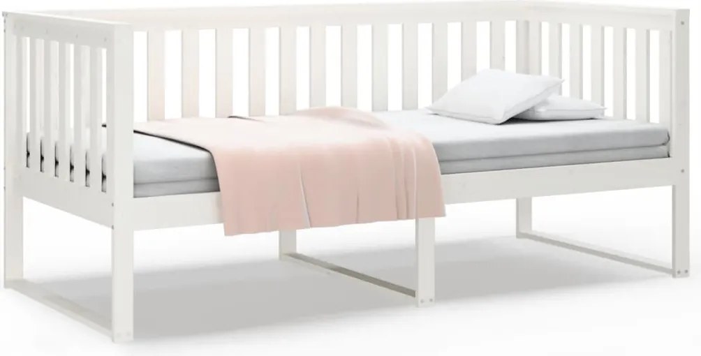 vidaXL fehér tömör fenyőfa kanapéágy matrac nélkül 90 x 200 cm