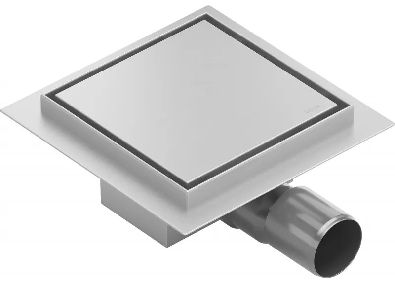 Mexen Flat-Q M13 padlószintbe süllyesztett négyzetes vízelvezető 12 x 12 cm, inox - 1010012