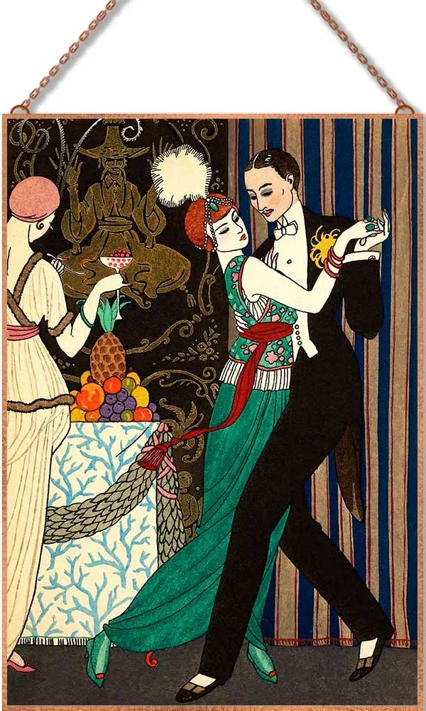 George Barbier - La-Danse üvegkép, falikép