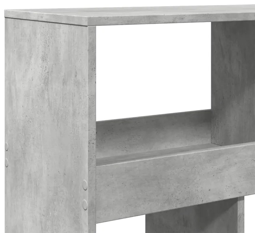 betonszürke szerelt fa térelválasztó 100 x 33 x 187,5 cm