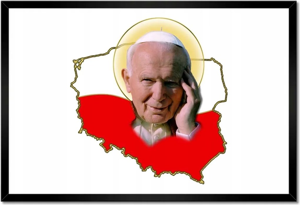 Poszterek keretben 60x40 II. János Pál pápa