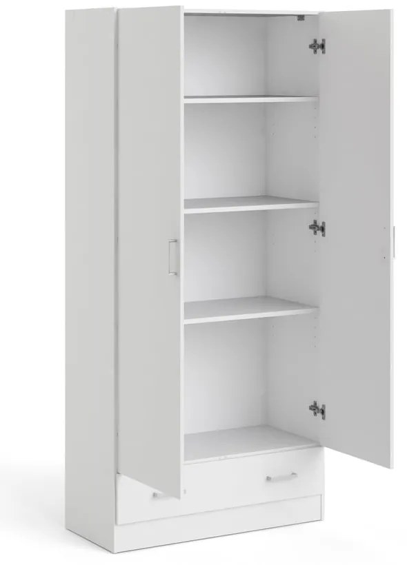 Fehér ruhásszekrény 79x170 cm Space – Tvilum