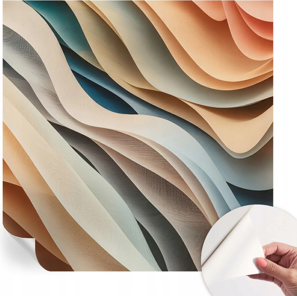 Mosható öntapadós fotótapéta étkezőbe Hullámzó formák 250x250 cm