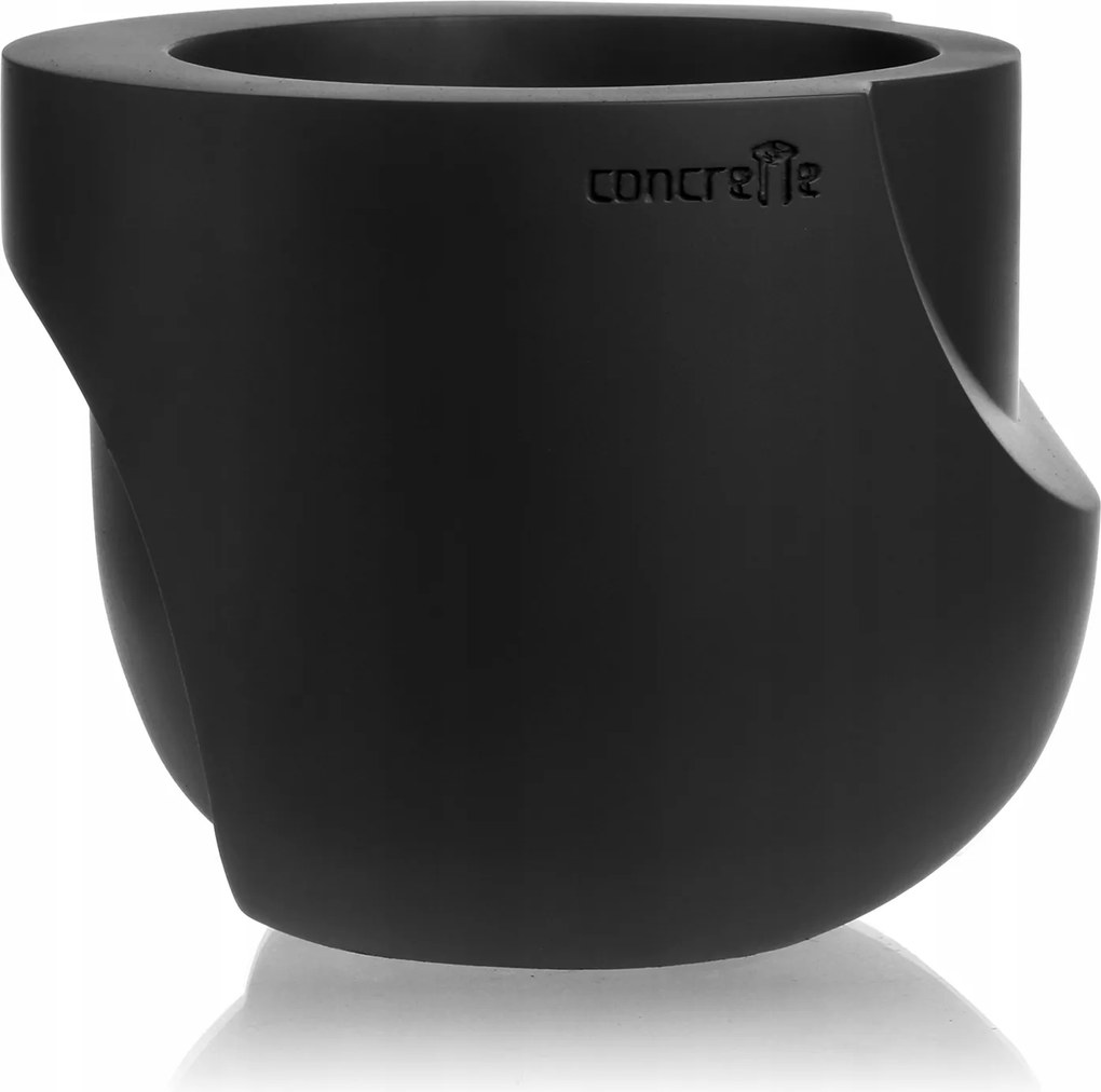 Virágtartó Cut My Side Black Matt Poli 13 cm Dekoráció