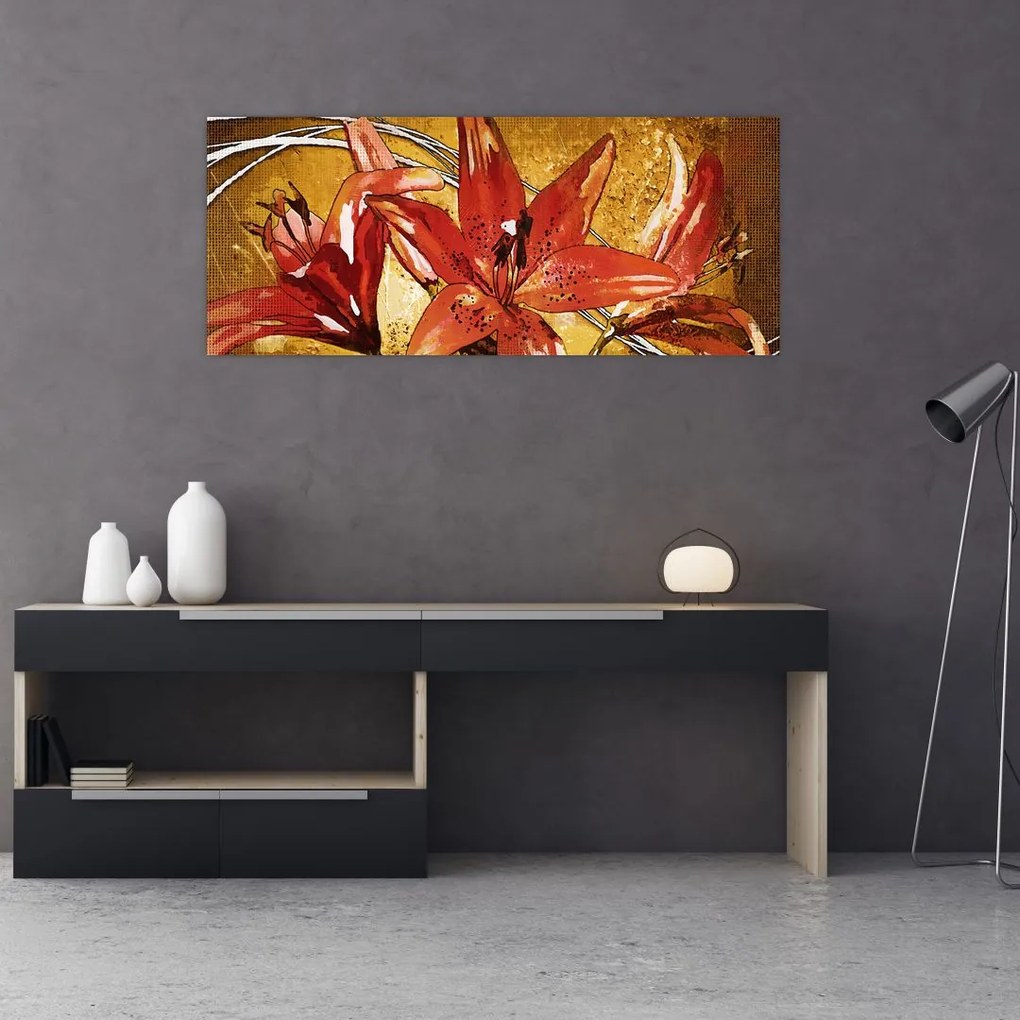 Kép a liliomvirágokról (120x50 cm)