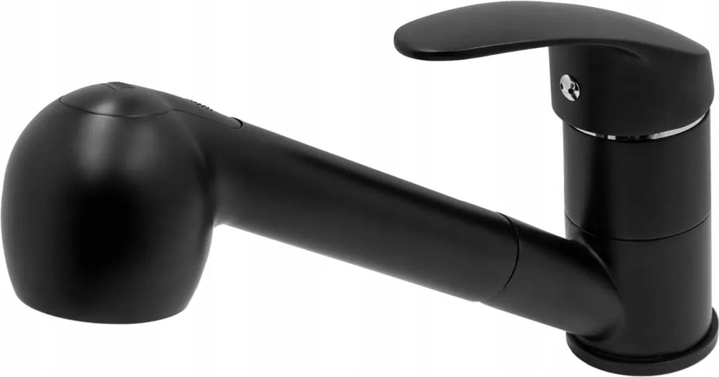 Konyhai csaptelep Atut kihúzható kifolyócső Fekete Gamma