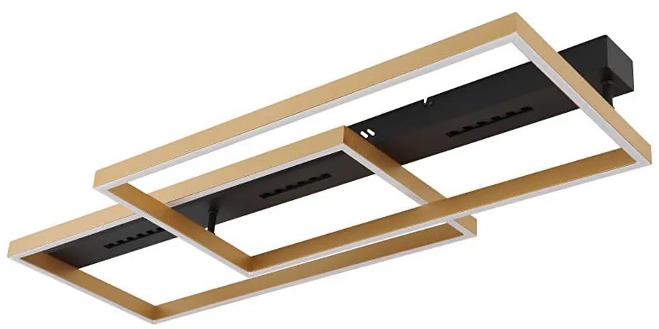 Globo 48461-54 - LED mennyezeti lámpa LUFFY LED/54W/230V fekete/arany