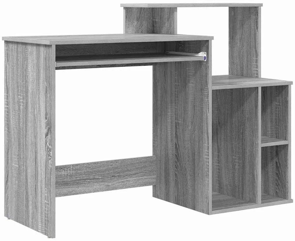 Íróasztal tárolóval Szürke sonoma 120.5 x 44 x 88.5 cm Faanyag
