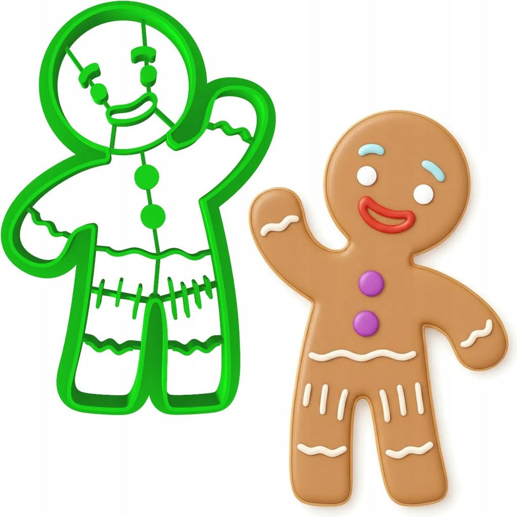 Karácsonyi Forma Karácsonyra Mézeskalács figura 8cm