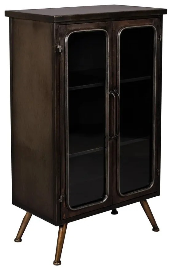 Fekete fém tálalószekrény 60x100x35 cm Denza – Dutchbone