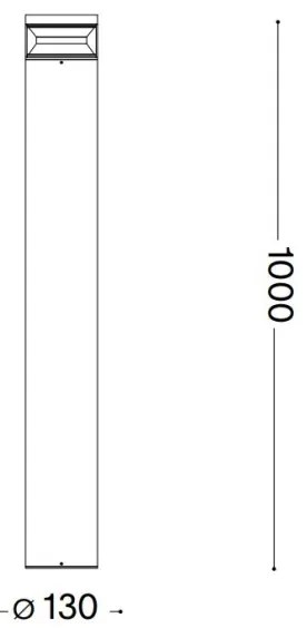 Ideal Lux - LED Kültéri lámpa BOEING LED/14W/230V 100 cm IP65 barna