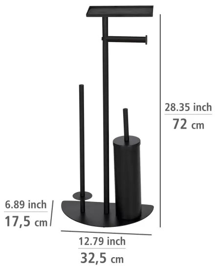 WENKO 26060100 - WC szett COSENZA 32,5x72 cm fekete